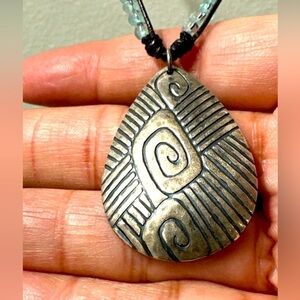 SILPADA reversible pendant necklace N2101 Sterling Silver Colors of the Sea 5428